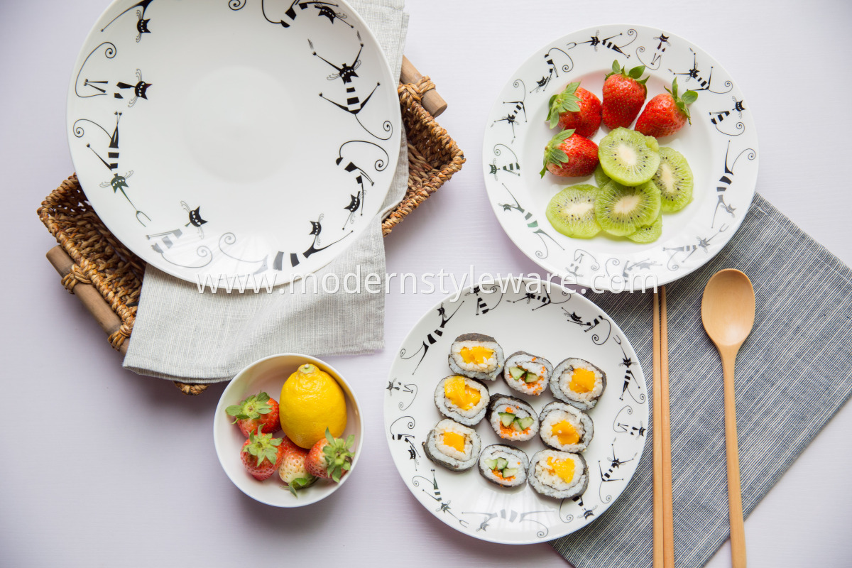 8 Inch Ceramic Soup Plates for Restaurant